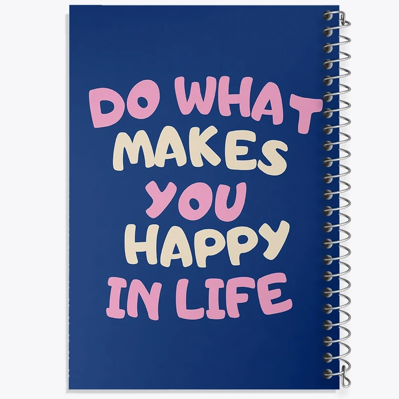 دفتر لیست خرید 50 برگ خندالو طرح Do What Makes You Happy In Life کد F11895