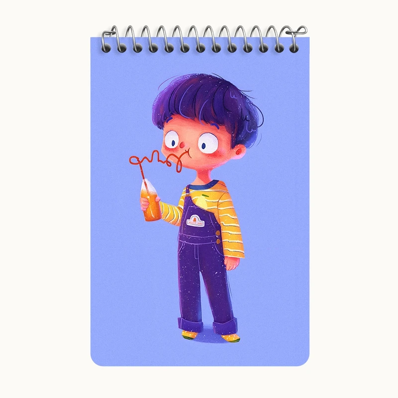 دفتر یادداشت 50 برگ خندالو طرح پسر بامزه کد F8184