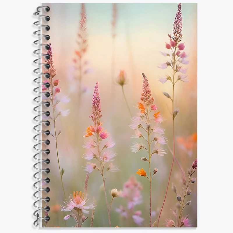 دفتر زبان دوخط 50 برگ خندالو طرح گل کد F10910