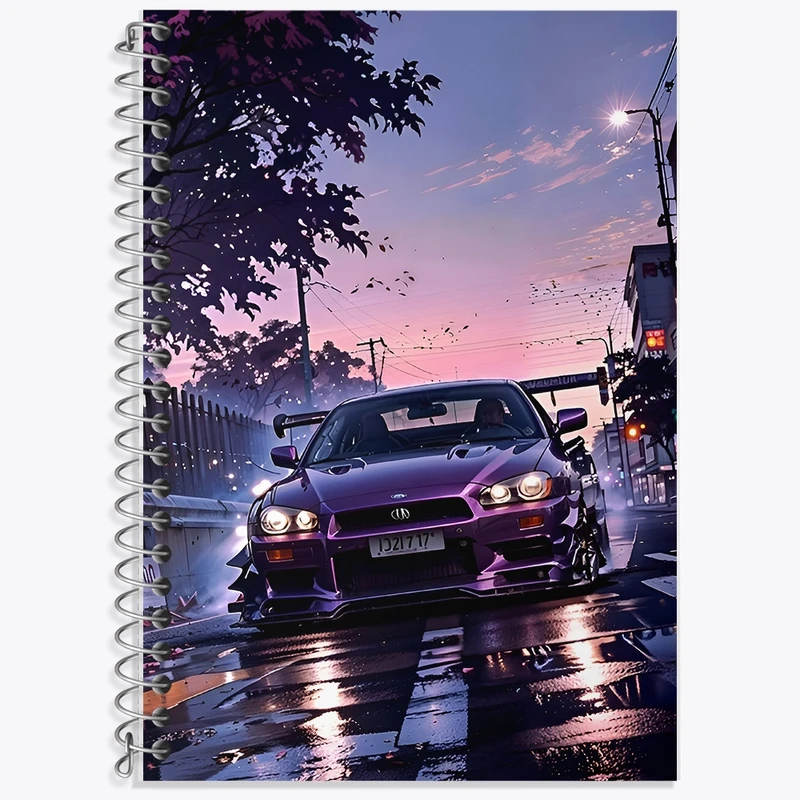 دفتر زبان 50 برگ خندالو مدل سه خط طرح ماشین اسپرت کد F9313