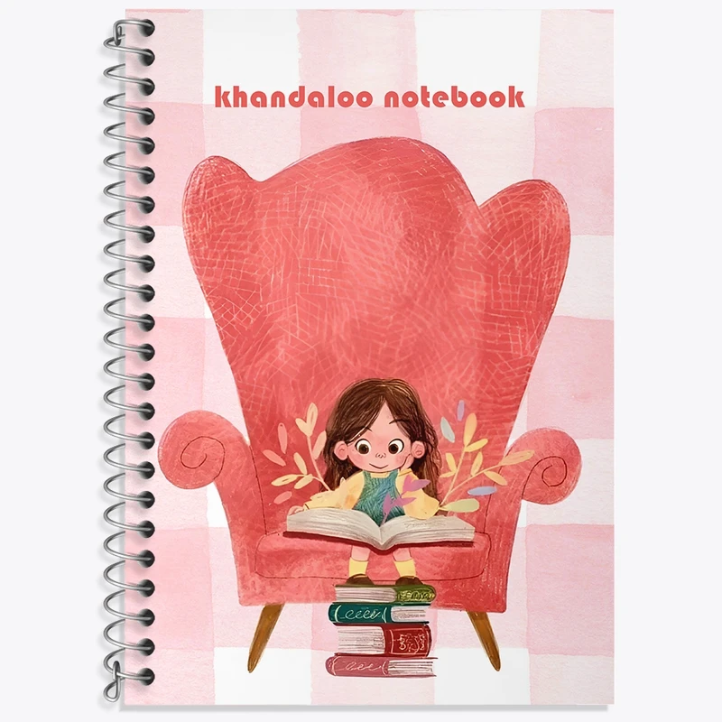 دفتر لغت 50 برگ خندالو طرح دختر کتابخوان کد N6165