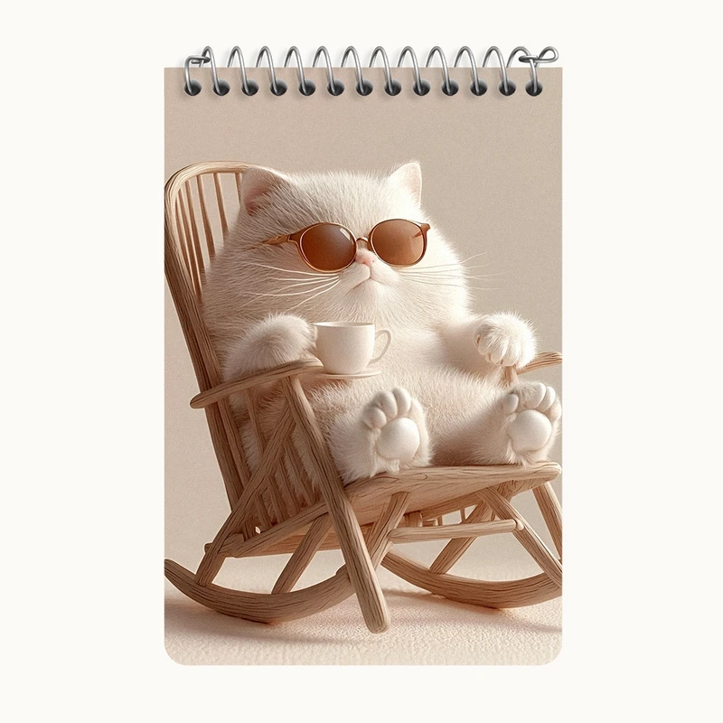 دفتر یادداشت 50 برگ خندالو طرح گربه چاق کد F10724