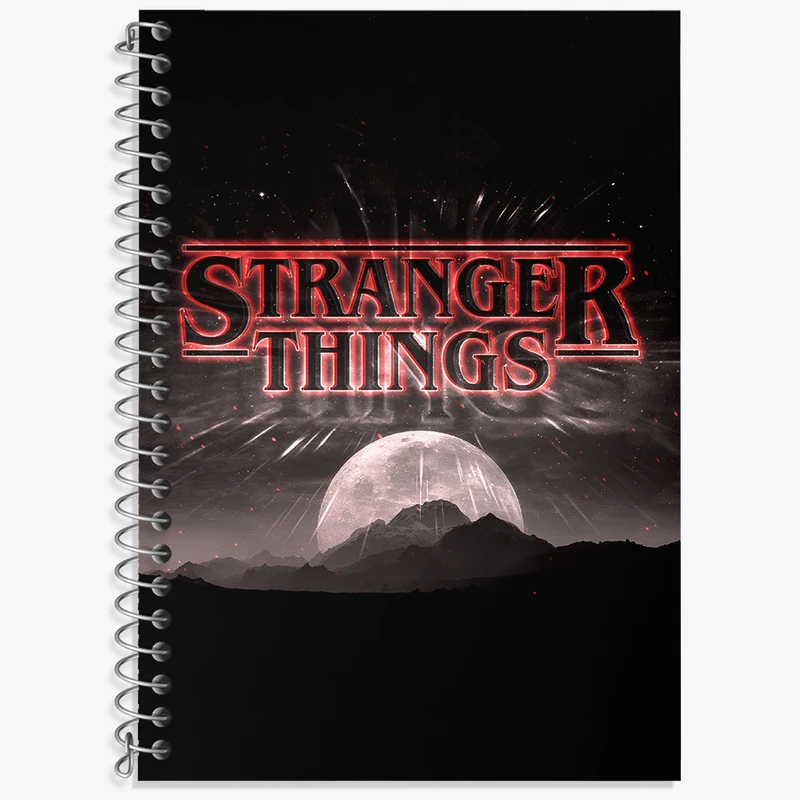 دفتر زبان 50 برگ خندالو مدل سه خط طرح استرنجر تینگز (Stranger Things) کد N7720