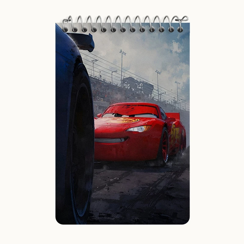 دفتر یادداشت 50 برگ خندالو طرح مک‌ کوئین ماشین ها  کد F9371