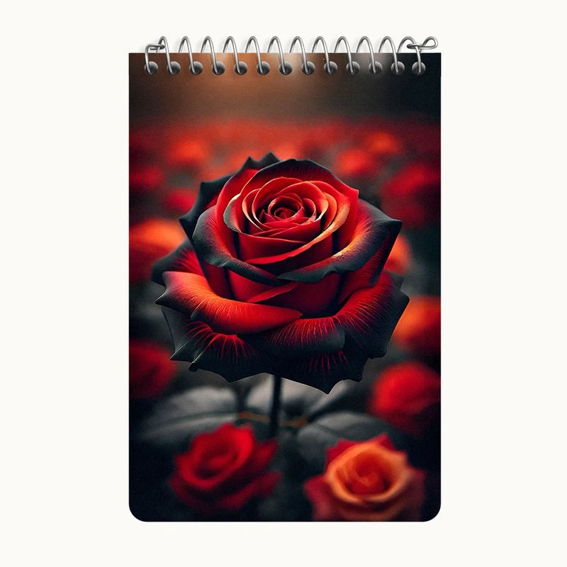 دفتر یادداشت 50 برگ خندالو طرح گل رز کد F11615