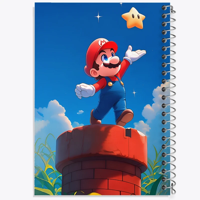 دفتر طراحی 50 برگ خندالو طرح سوپر ماریو کد F12846