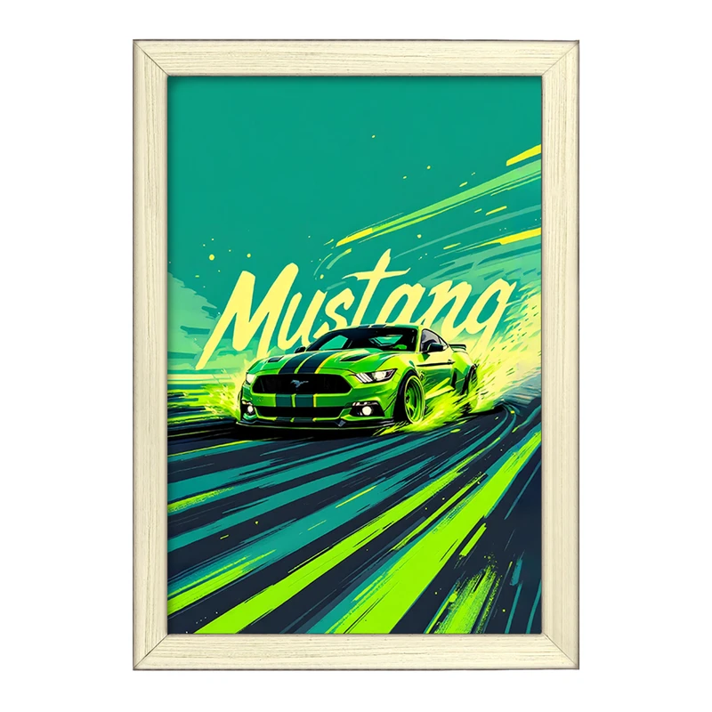 تابلو خندالو طرح فورد (Ford Mustang) کد F13732