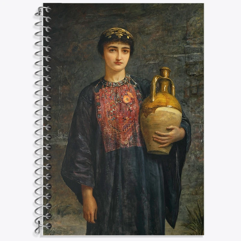 دفتر زبان 50 برگ خندالو مدل سه خط طرح نقاشی دختر بیت لحم اثر ادوین لانگ کد F12438