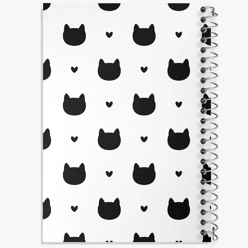 دفتر طراحی 50 برگ خندالو طرح گربه (Cat) کد N432