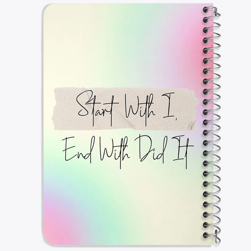 دفتر یادداشت 50 برگ خندالو طرح Start With I End With Did It کد F11502