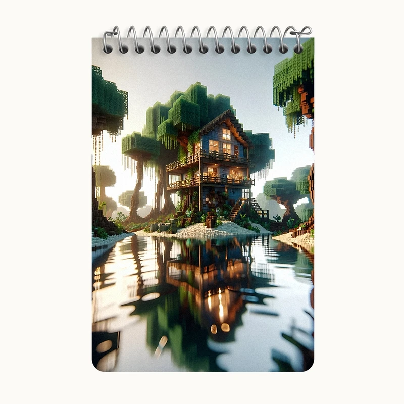 دفتر یادداشت 50 برگ خندالو طرح ماینکرافت (Minecraft) کد F3520