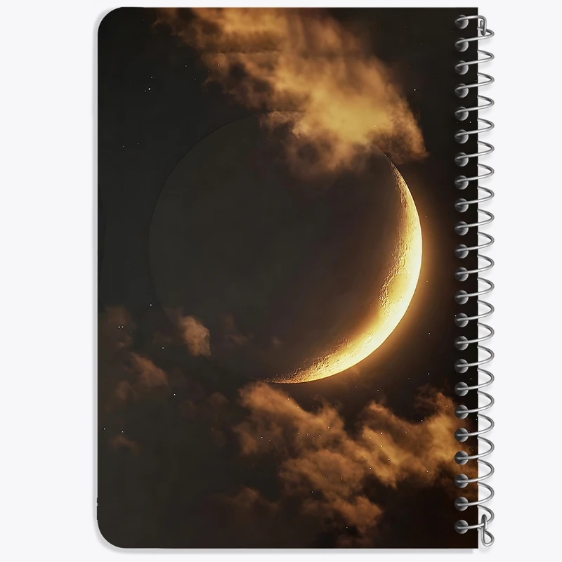 دفتر یادداشت 50 برگ خندالو طرح ماه (Moon) کد 38087