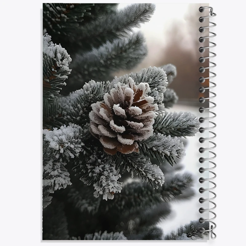 دفتر شطرنجی 50 برگ خندالو طرح درخت کاج برفی کد F8568