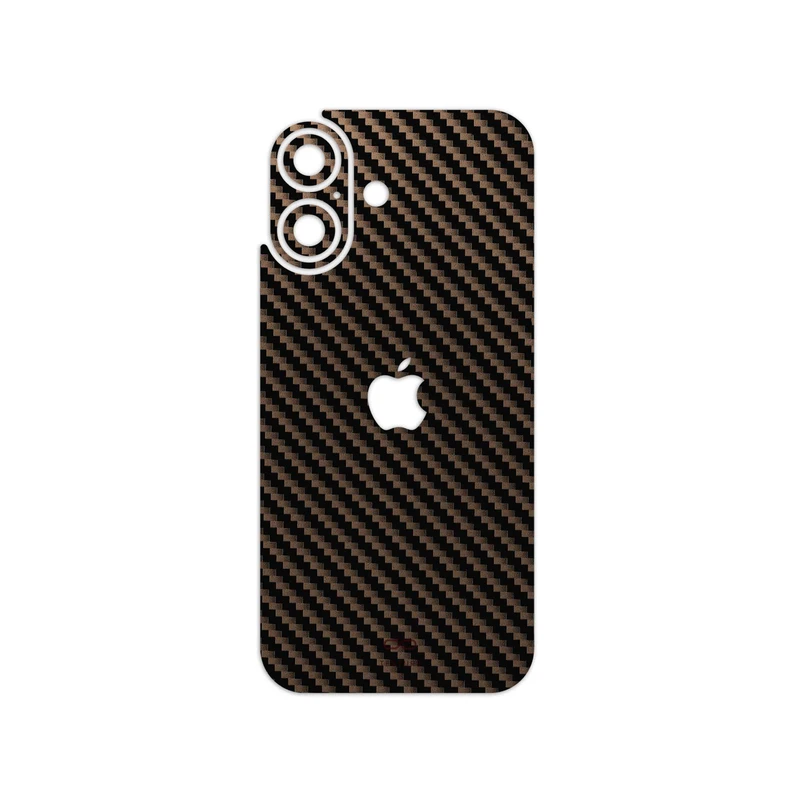 برچسب پوششی ماهوت مدل Glossy-Brown-Fiber مناسب برای گوشی موبایل اپل iPhone 17