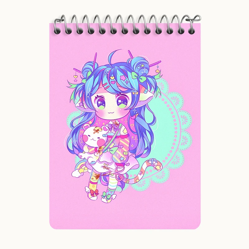 دفتر یادداشت 50 برگ خندالو طرح دخترانه کیوت کد N8213