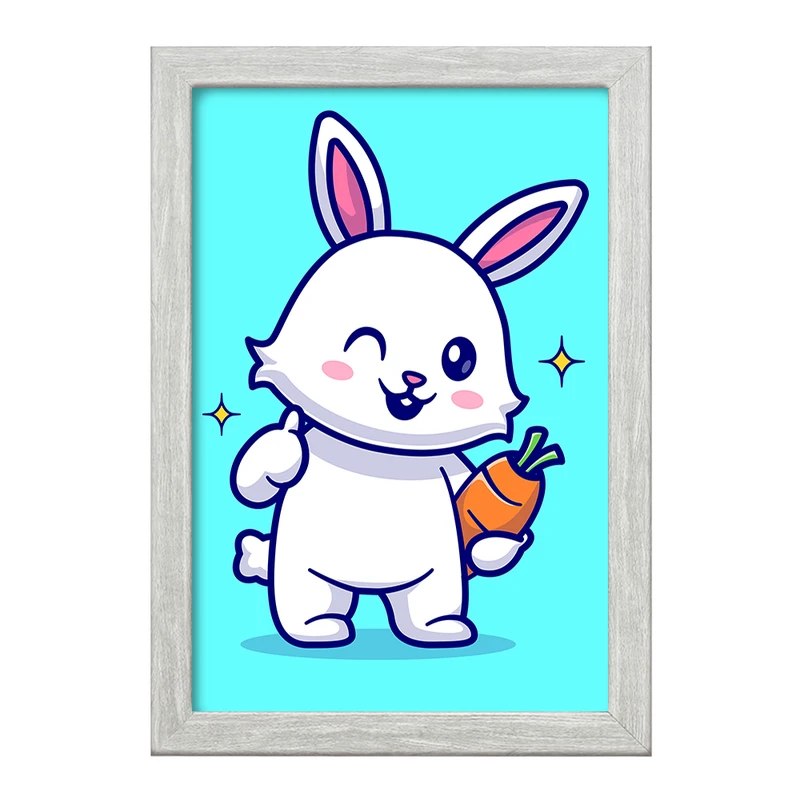 تابلو خندالو طرح  حیوانات بامزه خرگوش کد 25435