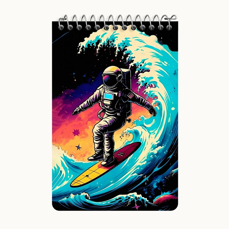 دفتر یادداشت 50 برگ خندالو طرح فضانورد کد F6024