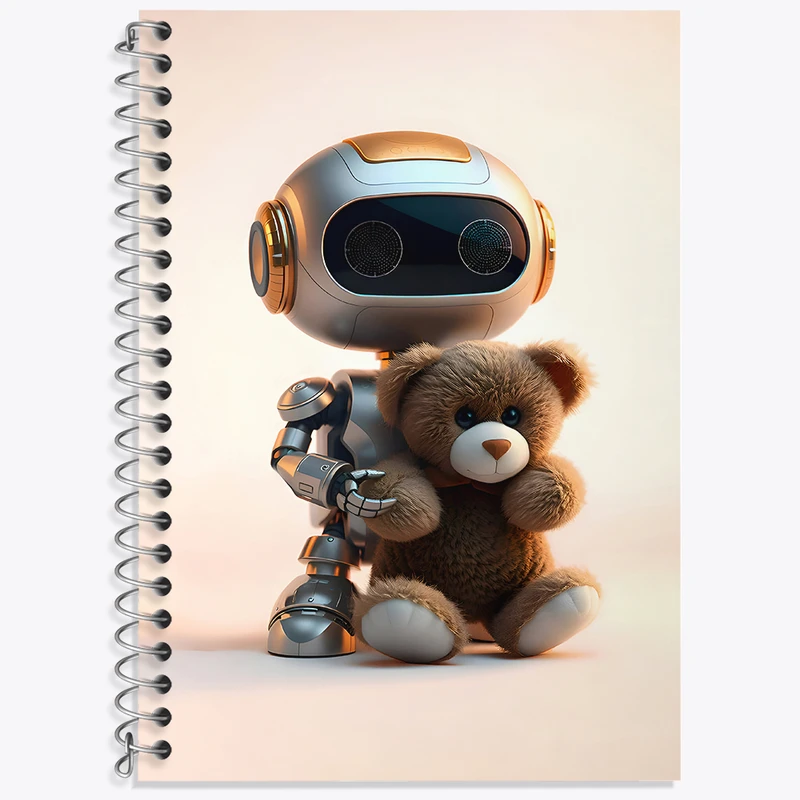 دفتر نت موسیقی 50 برگ خندالو طرح ربات و خرس کیوت کد F4329