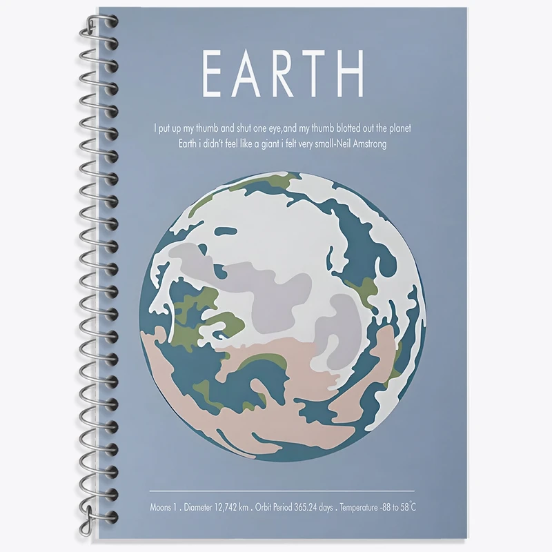 دفتر لغت 50 برگ خندالو طرح زمین (Earth) کد F13885