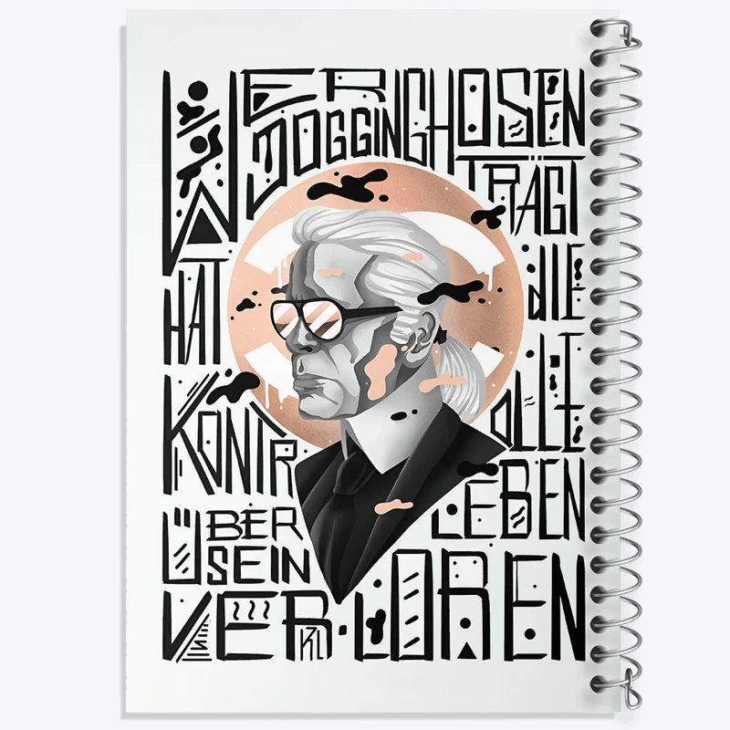 دفتر نقاشی 50 برگ خندالو طرح کارل لاگرفلد کد F4095