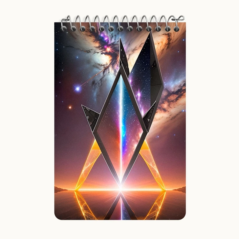 دفتر یادداشت 50 برگ خندالو طرح اتریوم (Ethereum) کد F10613