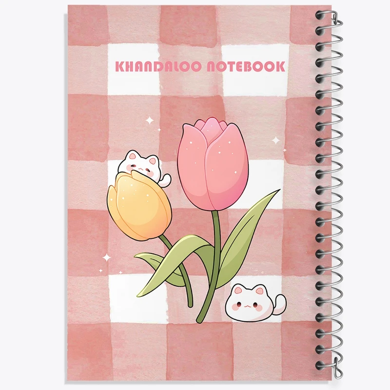 دفتر لیست خرید 50 برگ خندالو طرح گل و گربه های بامزه کد N6320