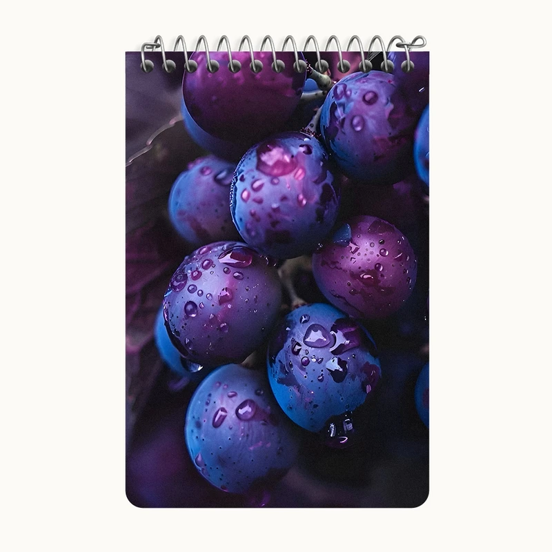 دفتر یادداشت 50 برگ خندالو طرح انگور سیاه کد F9956