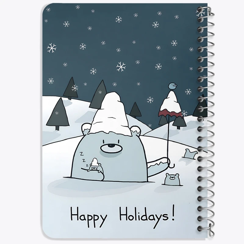 دفتر یادداشت 50 برگ خندالو طرح Happy Holidays کد F8700