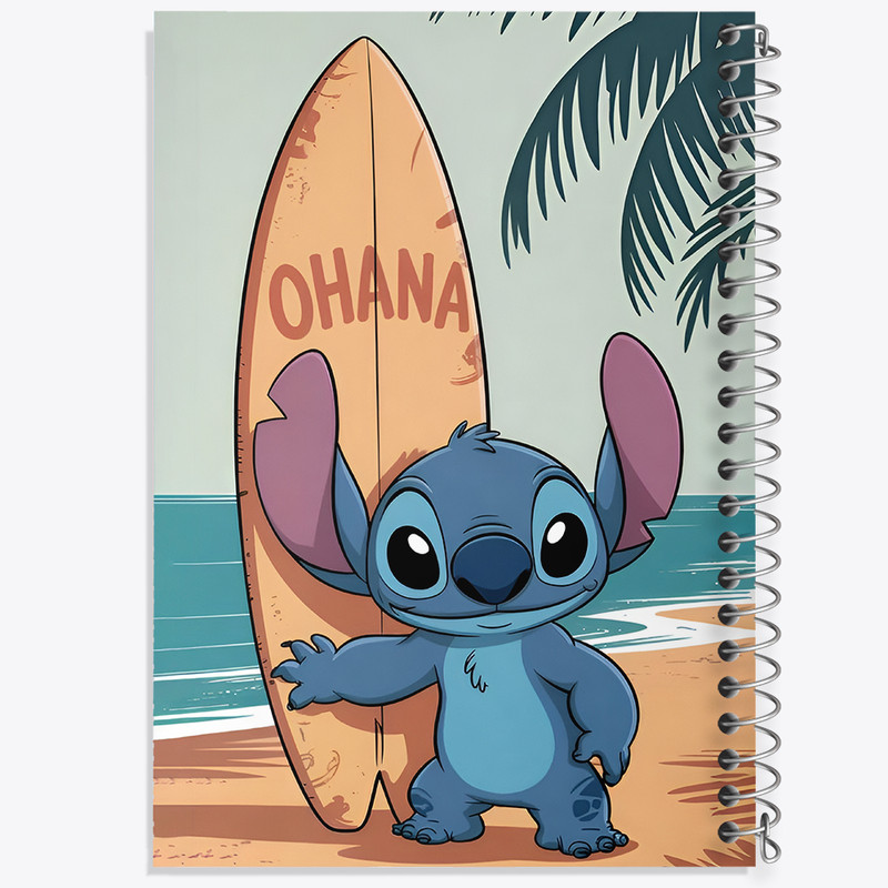 دفتر مشق 100 برگ خندالو طرح استیچ (Stitch) کد F14394