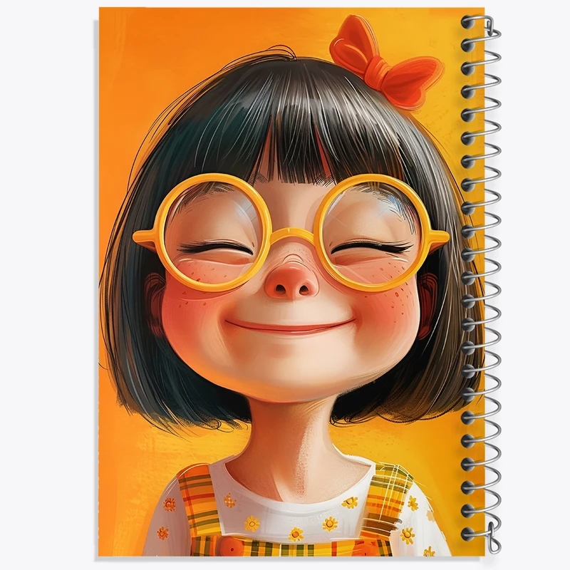 دفتر شطرنجی 50 برگ خندالو طرح دخترانه کودکانه کد N6284