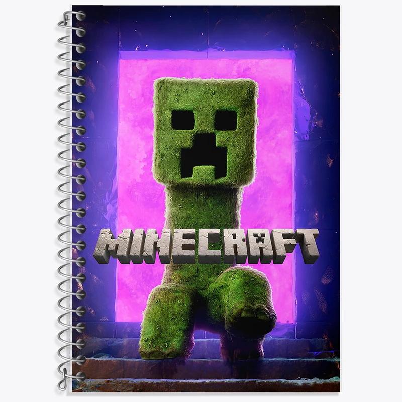 دفتر زبان دوخط 50 برگ خندالو طرح ماینکرافت (Minecraft) کد F14383