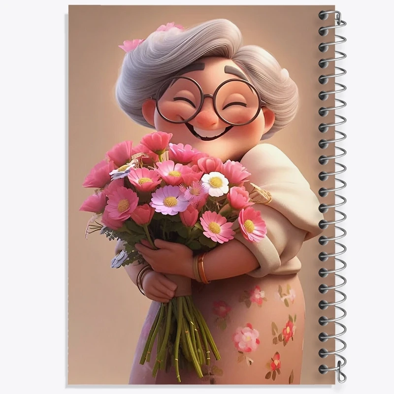 دفتر طراحی 50 برگ خندالو طرح مادربزرگ کد F971