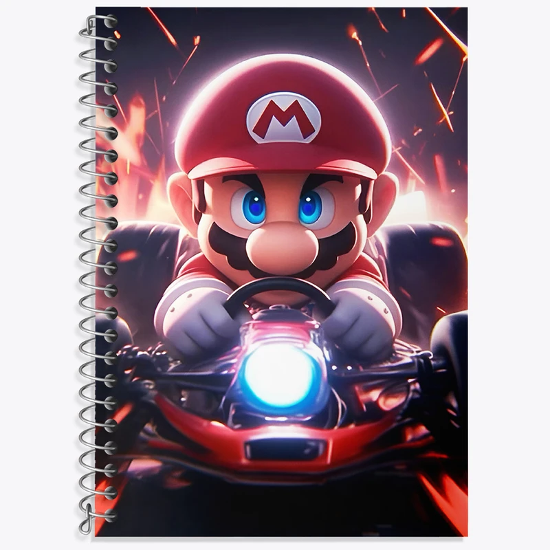 دفتر زبان 50 برگ خندالو مدل دو خط طرح سوپر ماریو کد F4415