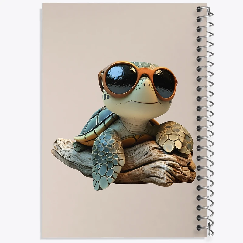 دفتر طراحی 50 برگ خندالو طرح لاکپشت بامزه کد N5949