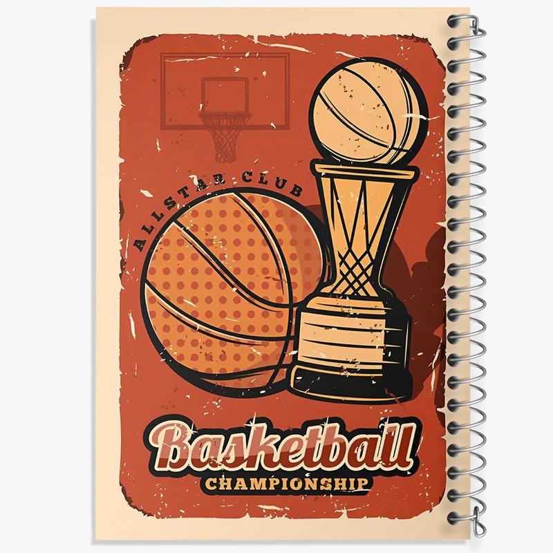 دفتر مشق 50 برگ خندالو طرح بسکتبال (Basketball) کد F14250