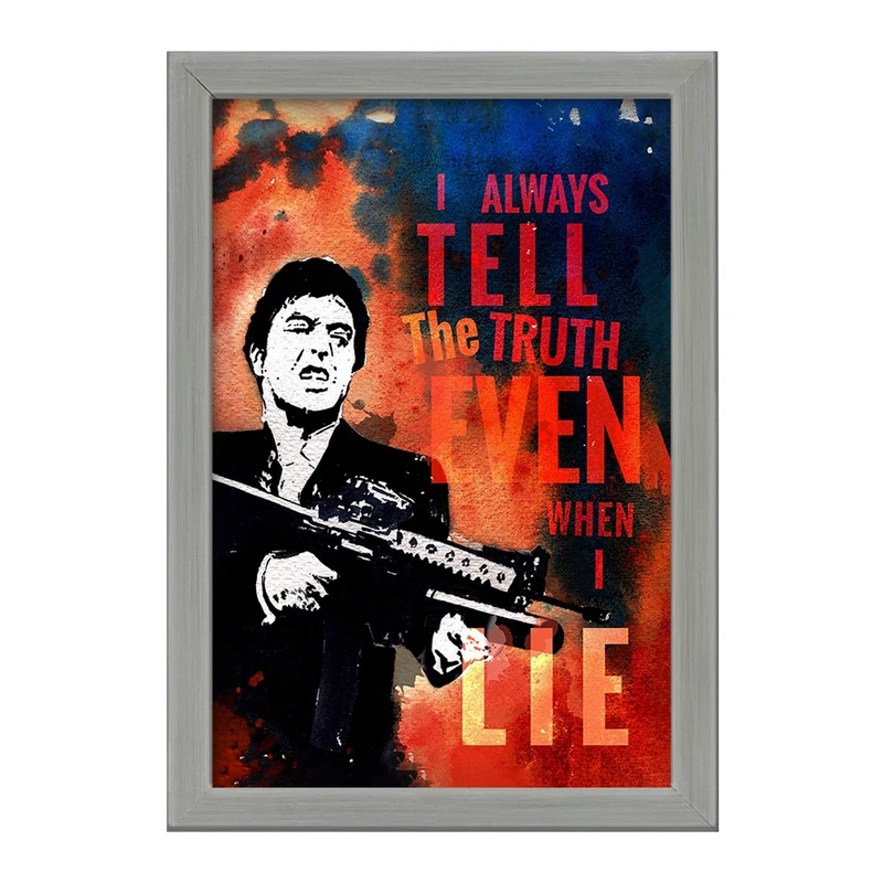 تابلو خندالو طرح صورت زخمی (The Scarface) کد F11360