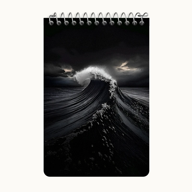 دفتر یادداشت 50 برگ خندالو طرح موج دریا کد F12870