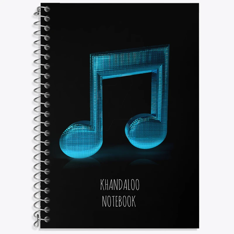 دفتر نت موسیقی 50 برگ خندالو طرح نت موسیقی کد N8084