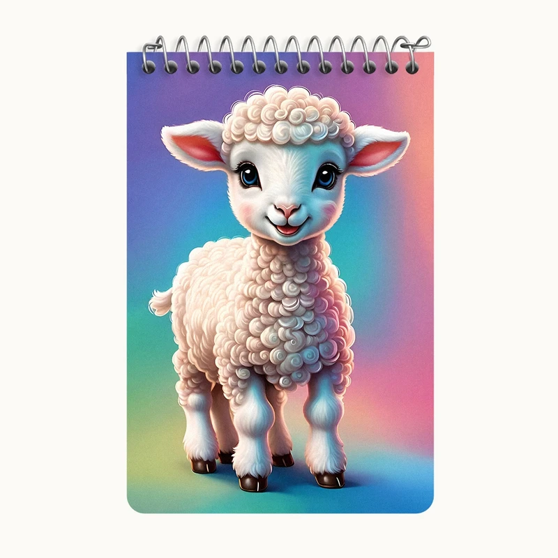 دفتر یادداشت 50 برگ خندالو طرح گوسفند کوچولو کد F8547