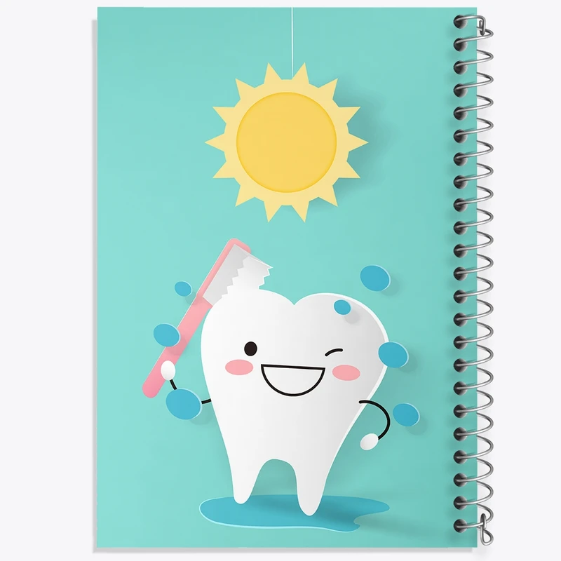 دفتر طراحی 50 برگ خندالو طرح دندان و دندان پزشکی کودکانه کد 36747