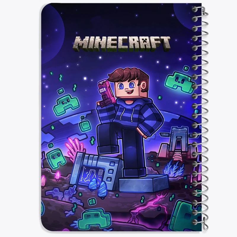 دفتر یادداشت 50 برگ خندالو طرح بازی ماینکرافت (Minecraft) کد N8674