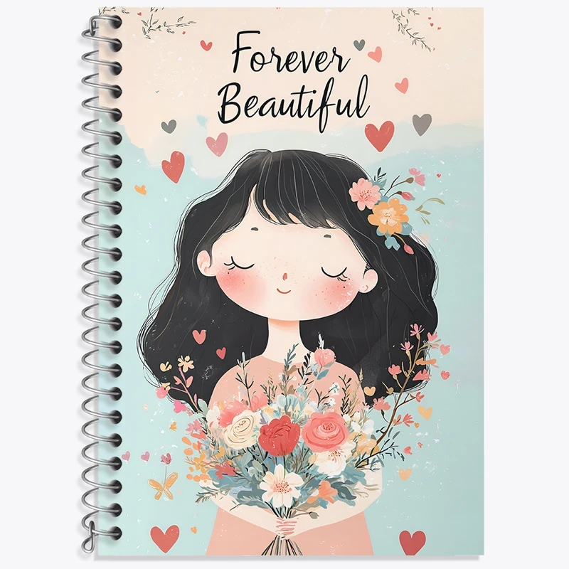 دفتر لغت 50 برگ خندالو طرح دخترانه فانتزی کد N7356