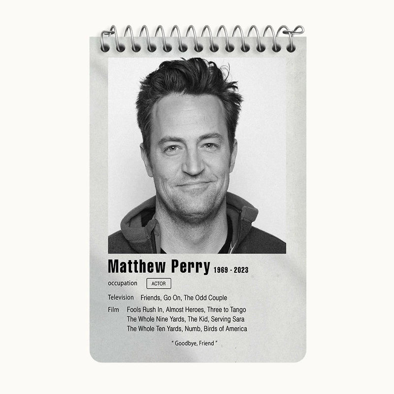 دفتر یادداشت 50 برگ خندالو طرح متیو پری (Matthew Perryi) کد F11927