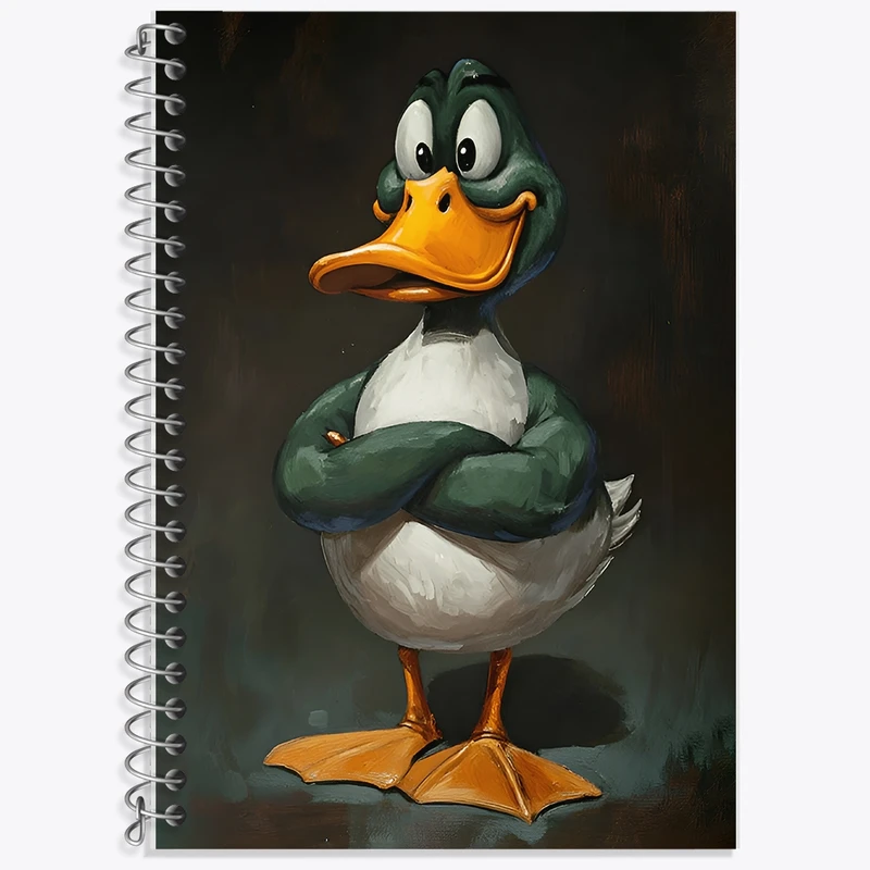 دفتر زبان 50 برگ خندالو مدل سه خط طرح اردک کد F11783