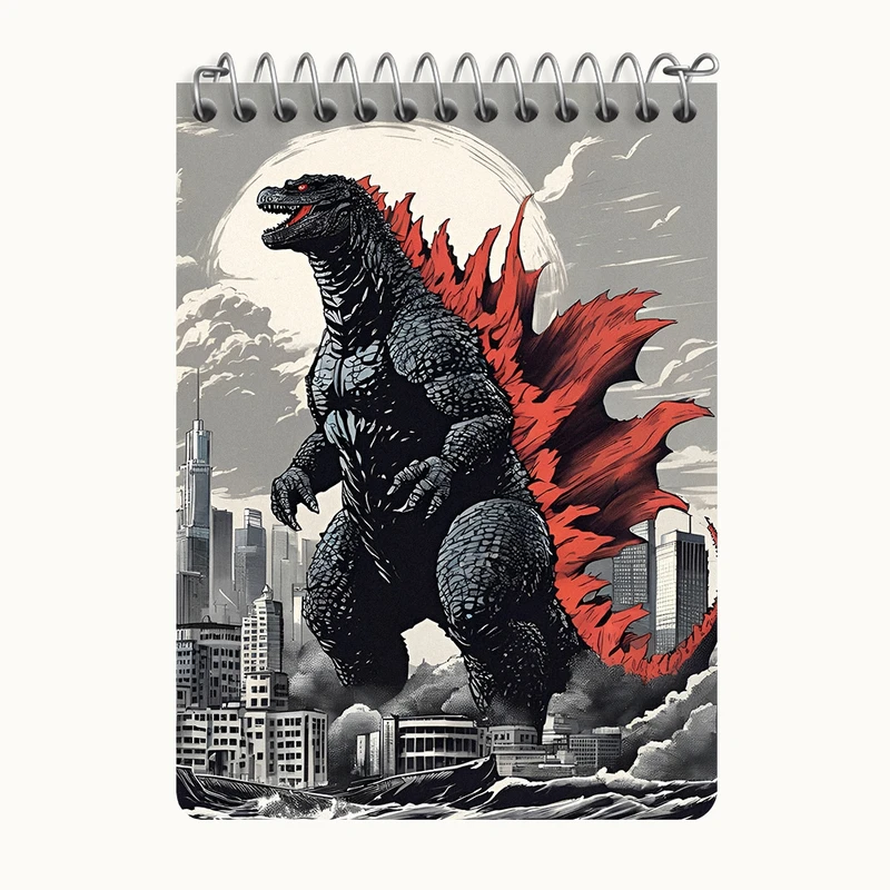 دفتر یادداشت 50 برگ خندالو طرح فیلم گودزیلا (Movie Godzilla) کد N8025