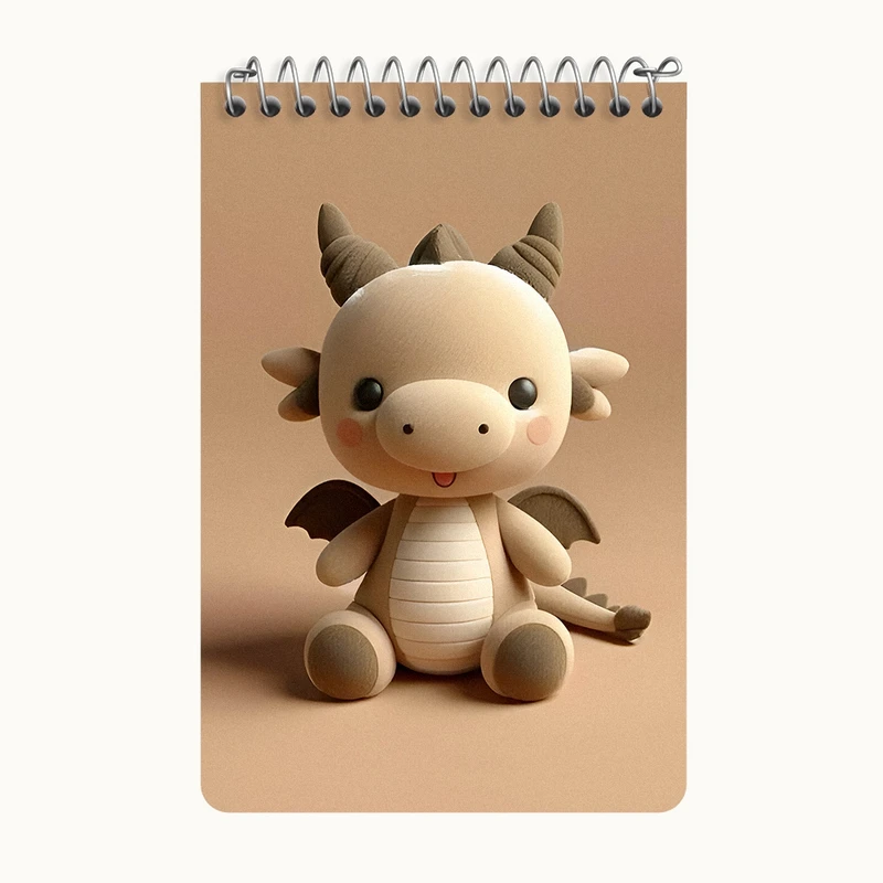 دفتر یادداشت 50 برگ خندالو طرح اژدهای کیوت کد F7917