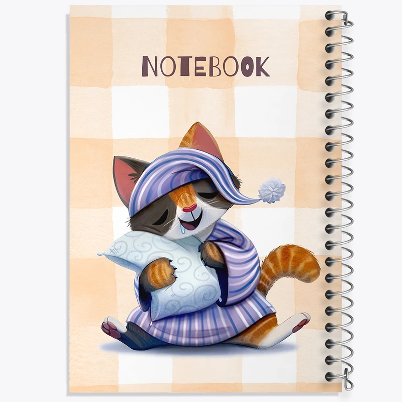 دفتر مشق 50 برگ خندالو طرح گربه خوابالو کد N6527