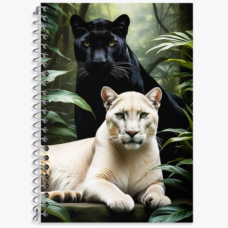 دفتر لغت 50 برگ خندالو طرح پلنگ سیاه و سفید کد F8870