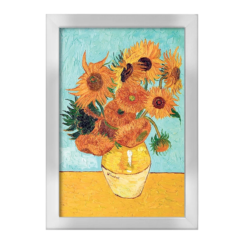 تابلو خندالو طرح گل های آفتابگردان ونگوگ  کد 3730