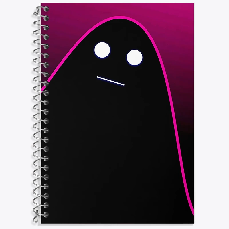 دفتر زبان 50 برگ خندالو مدل دو خط طرح روح پوکر فیس کد F13690